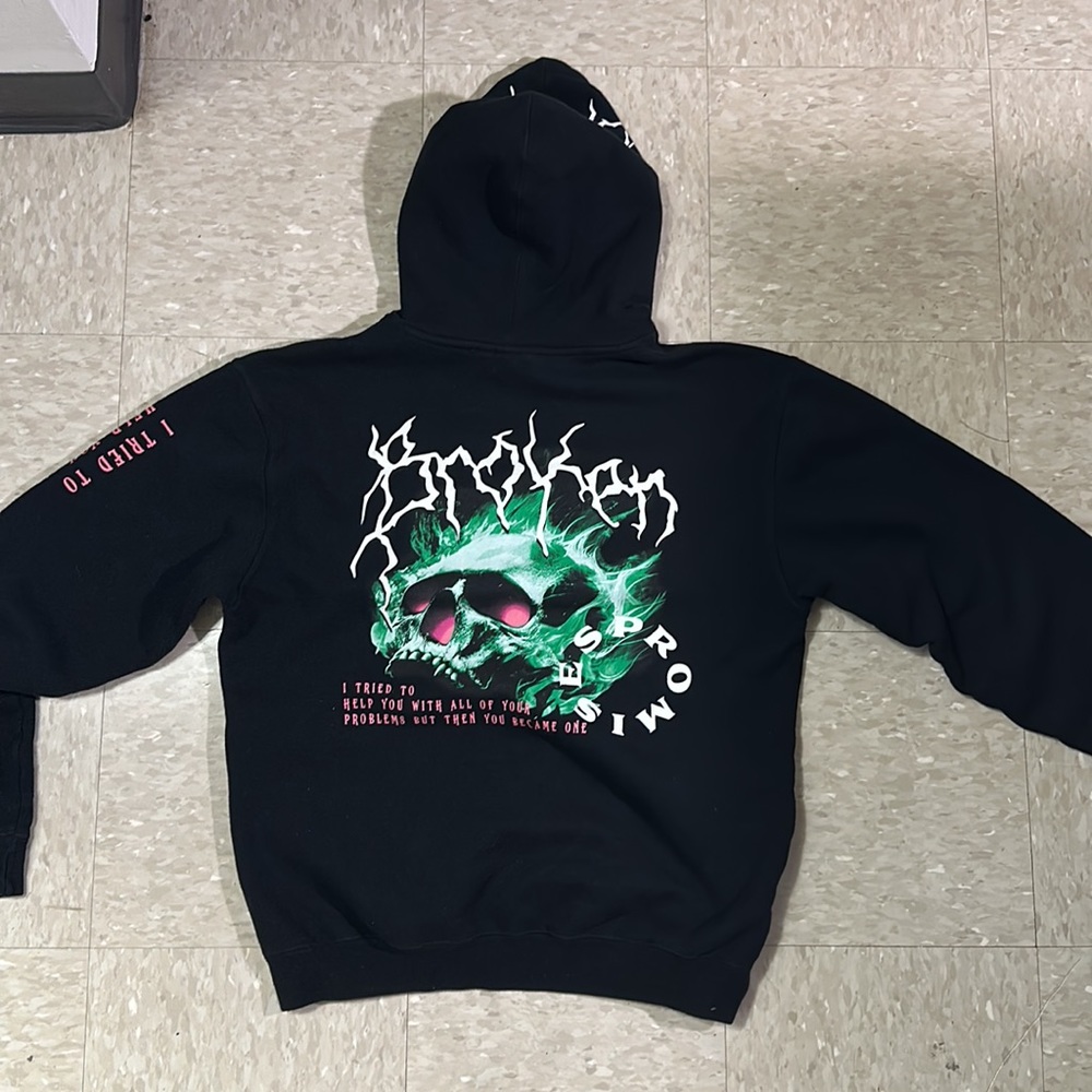 Broken Promises Skull Hoodie